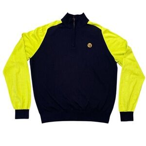 Men's IJP Design Merino Wool Blend Quarter Zip Golf Sweater XL